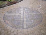 Paving stone design driveway