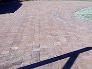 Natural stone bricks driveway