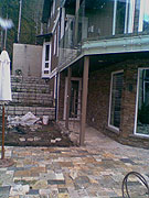 Coloured stone driveway